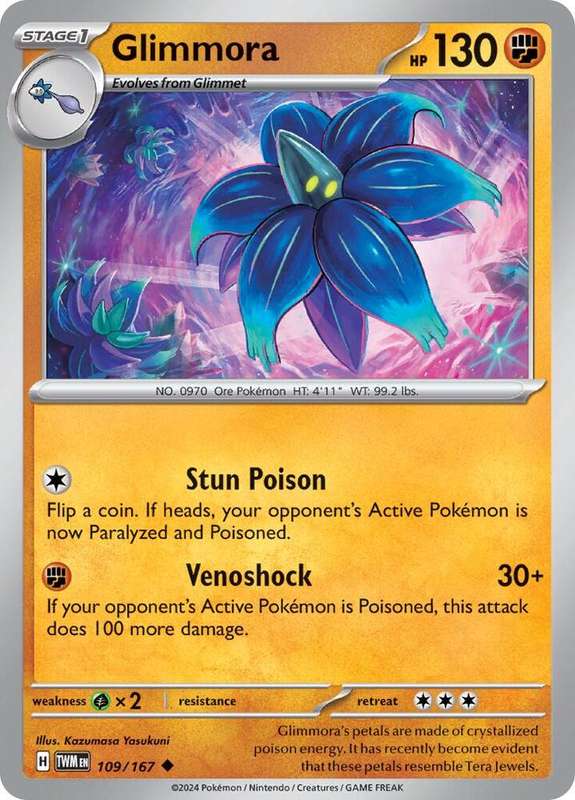 Pokemon Cards - Glimmora 109/167 - Uncommon - Twighlight Masquerade (NM)