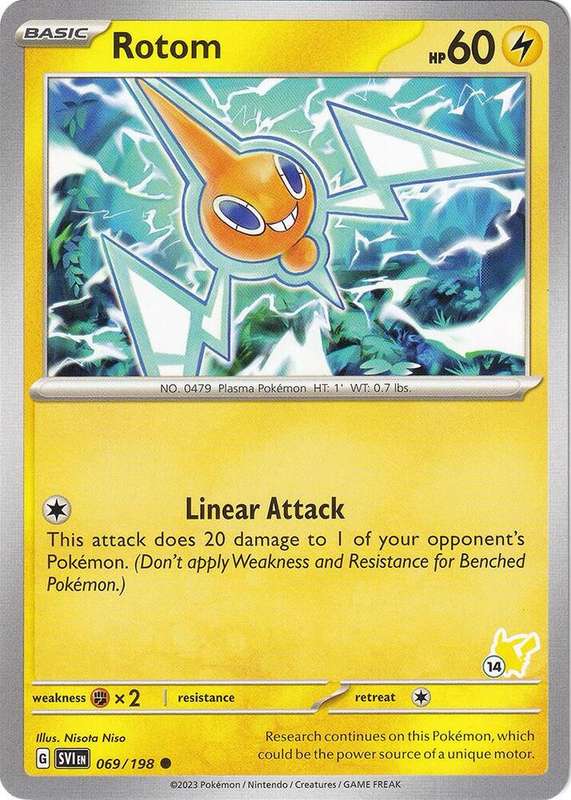 Pokemon Cards - Rotom 069/198 - Common - Scarlet & Violet Base Set - NM