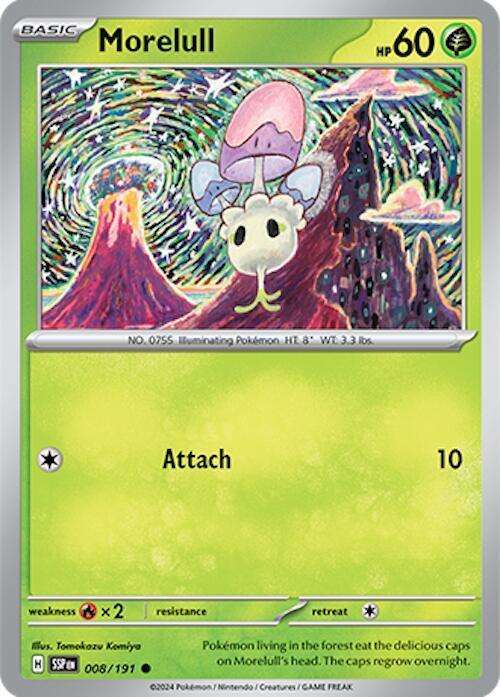 Pokemon Card - Morelull 008/191 - Common - Surging Sparks  NM