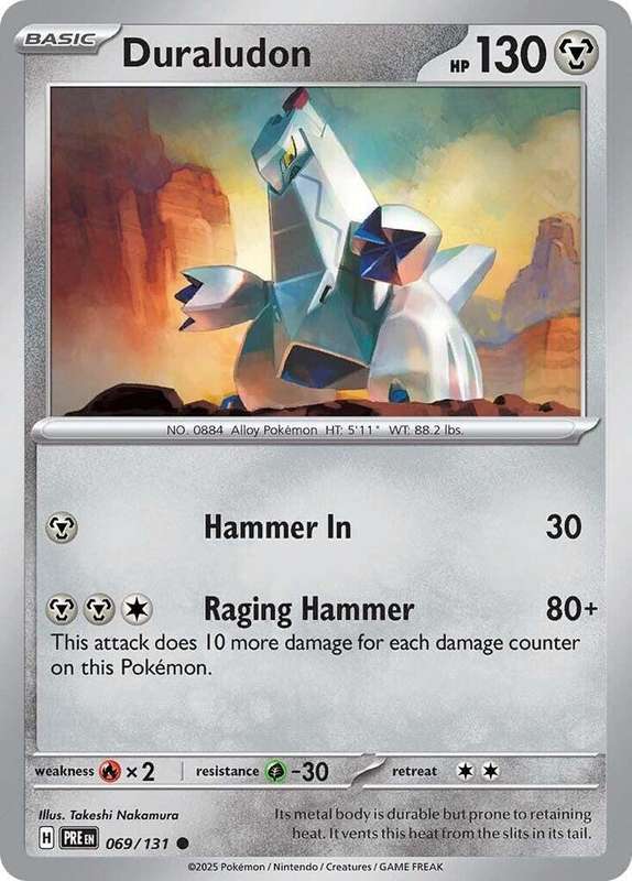 Pokemon Card - Duraludon 069/131 - Common - Prismatic Evolutions  NM