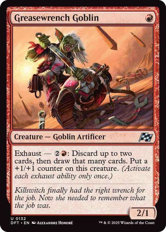 Magic the Gathering - Greasewrench Goblin DFT0132 - Uncommon -  Aetherdrift  - NM