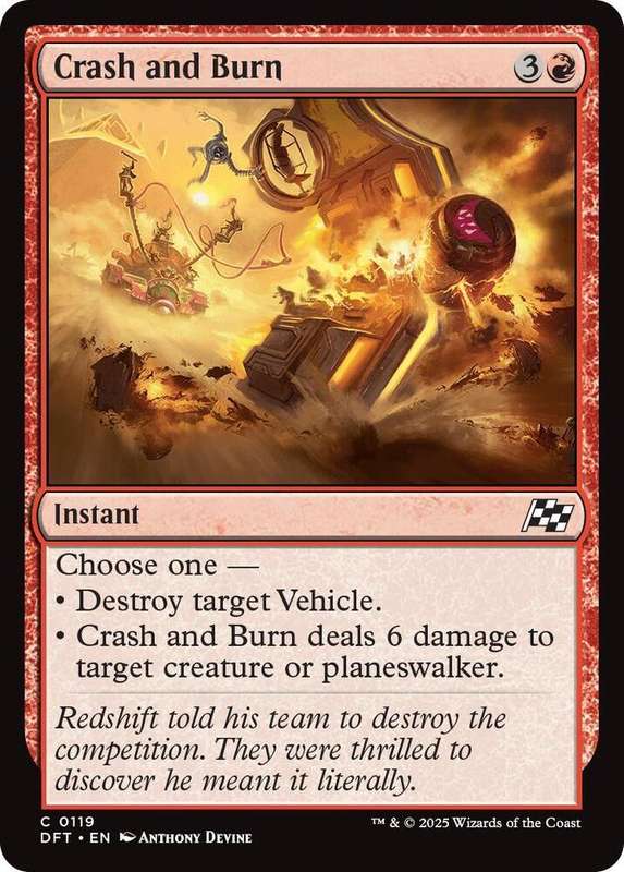 Magic the Gathering - Crash and Burn DFT0119 - Common -  Aetherdrift  - NM