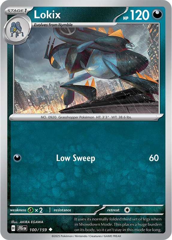 Pokemon Card - Lokix 100/159 - Uncommon - Journey Together - NM