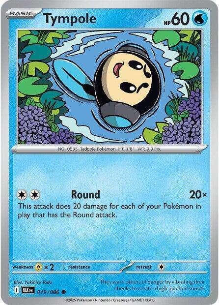 Pokemon Cards - Tympole 019/086 - Common - Black Bolt - NM