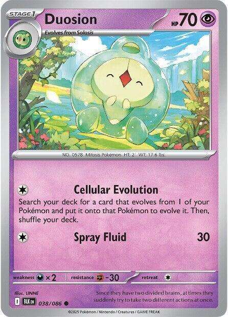 Pokemon Cards - Duosion 038/086 - Common - Black Bolt - NM