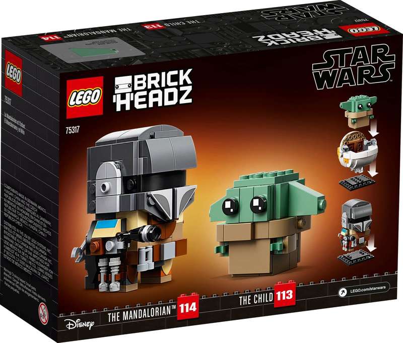 Lego Brickheadz 75317 - Star Wars - Mandalorian & Child (Retired Set)