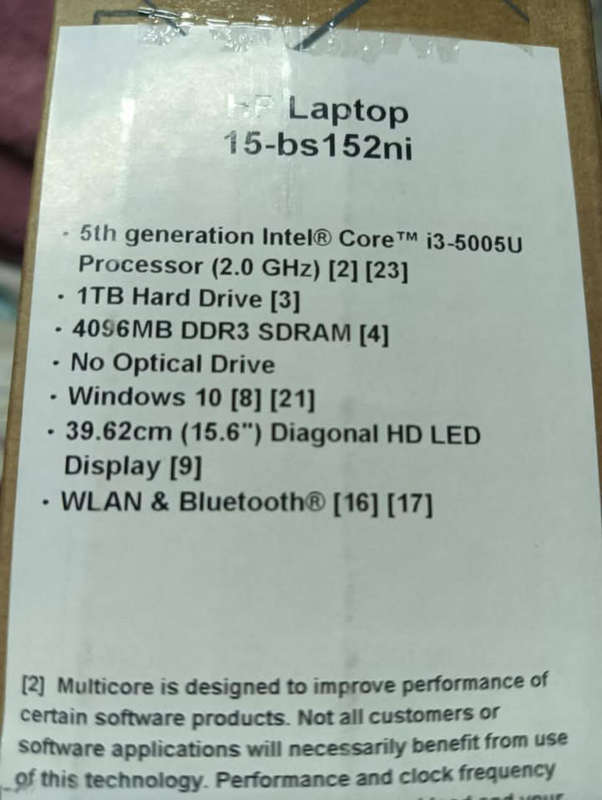 Laptop - Pavilion - HP 15 BS152NI