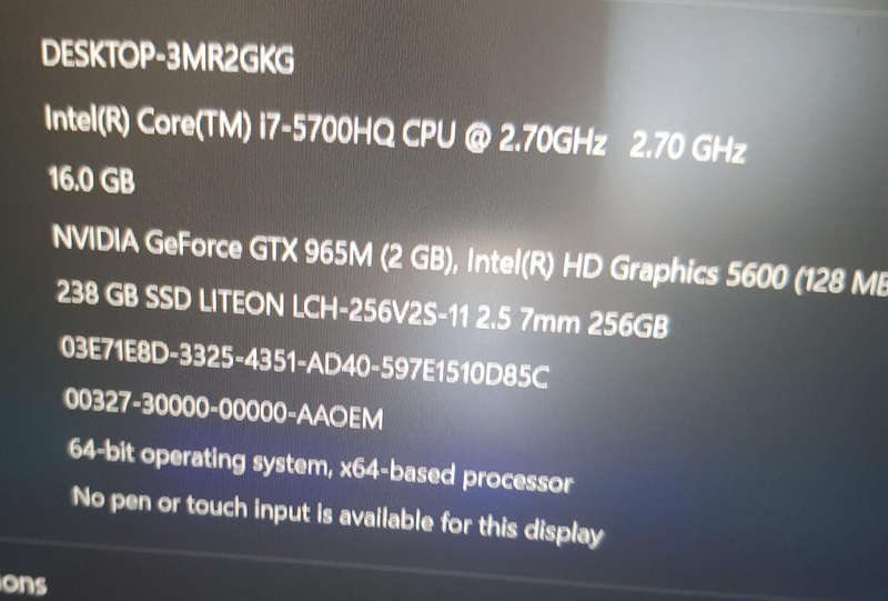 Gaming Laptop Gigabyte P55 Series