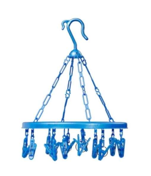 Plastic Clothes Dryer 20 Pegs - Clothe Hanger Dryer - Baby Dryer Rack -GREEN