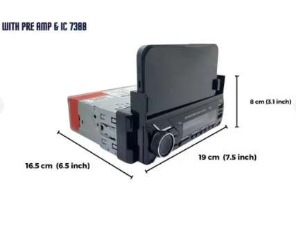 Yakoc 60w Mp3 Car Audio Bluetooth,USB with in-Built Smartphone Holder