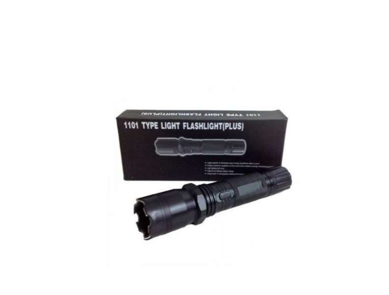 Self Defensive Flashlight With Stun Gun