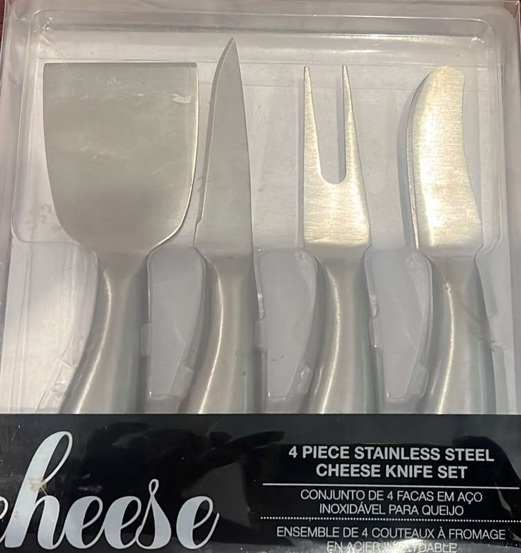 Cheese Stainless Steel Knife Set 4 Piece