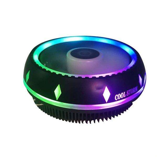 COOL STORM  High-Performance CPU Cooler RGB LED CPU Fan for LGA1150 1151 1155 AM4 AM3+ AM3 AM2+ FM1