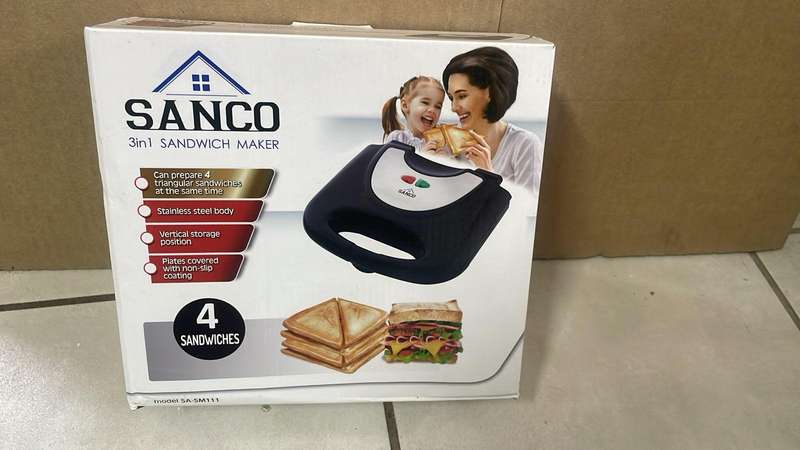 New Sanco 3-in-1 Sandwich Maker  Liquidation Auction
