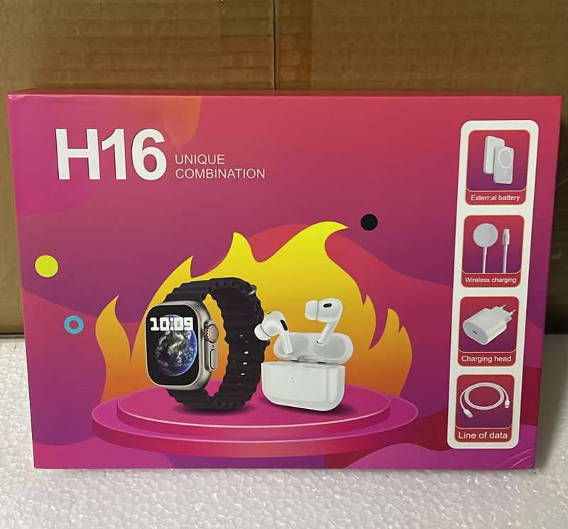 Untested H16 Smartwatch & Earbuds Combo Set with Accessories