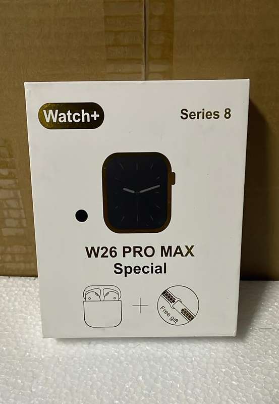 Untested W26 Pro Max Smartwatch Series 8 with Earbuds & Free Strap
