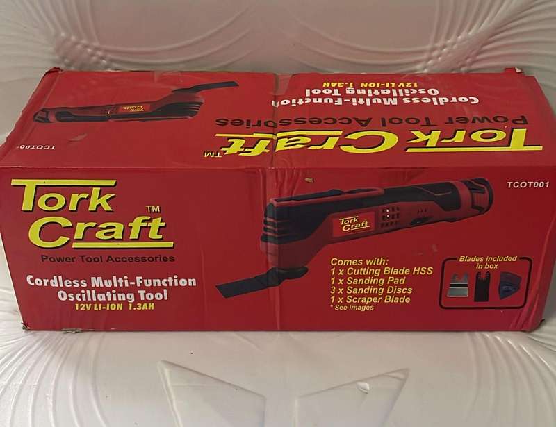  Tork Craft Cordless Oscillating Multi-Tool  12V Li-Ion | Appears New  Liquidation Auction! 