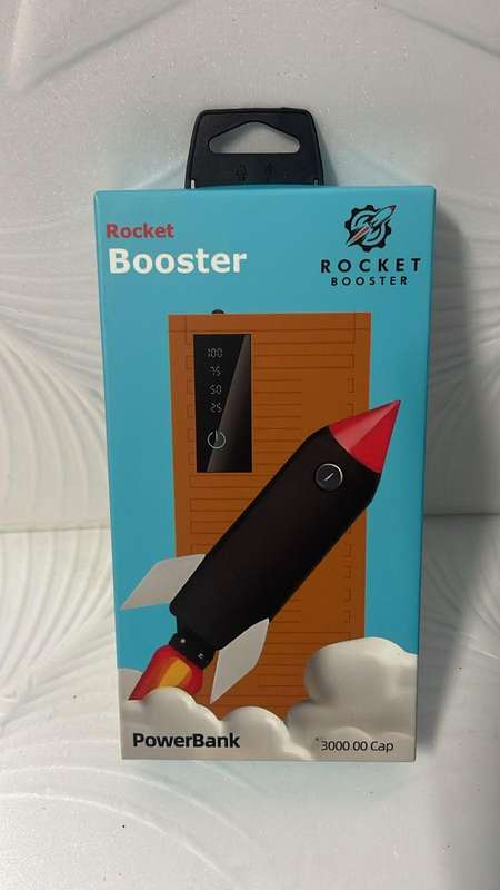  Brand New Rocket Booster PowerBank  3000mAh Compact Charger  Pocket-Sized Power! 