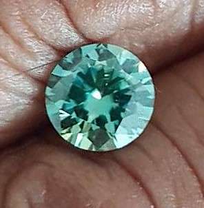 Moissanite 1ct Peacock Blue VVSI ROUND **GRA Certified **BRILLIANT CUT