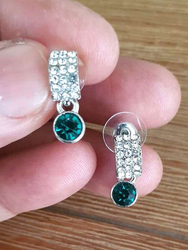 Emerald Green Austrain crystal  Necklace & Earrings Jewelry Set
