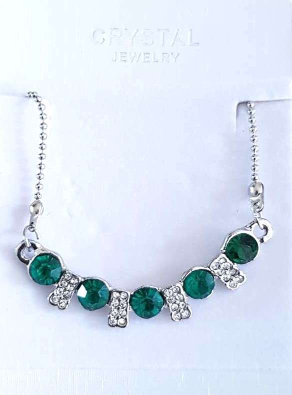 Emerald Green Austrain crystal  Necklace & Earrings Jewelry Set