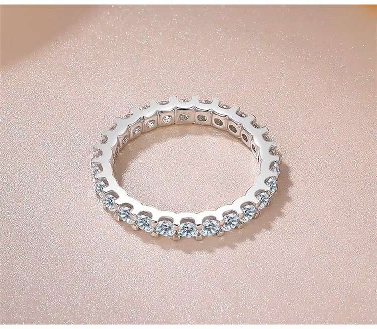 Zircon Circular Ring S925 Sterling Silver