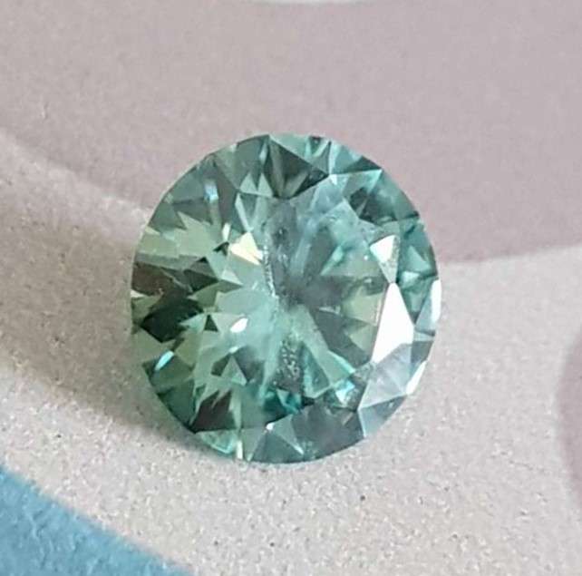 Moissanite 1ct Peacock Blue VVSI ROUND **GRA Certified **BRILLIANT CUT