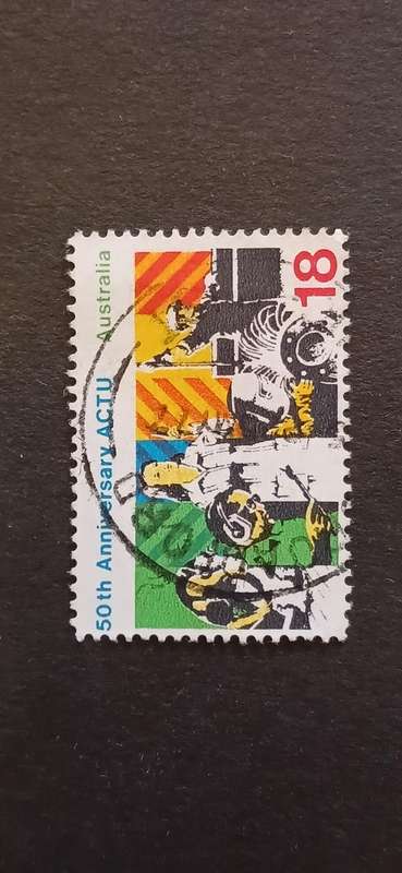 AUSTRALIA 1977 50TH ANN. OF THE AUSTRALIAN COUNCIL OF TRADE UNIONS