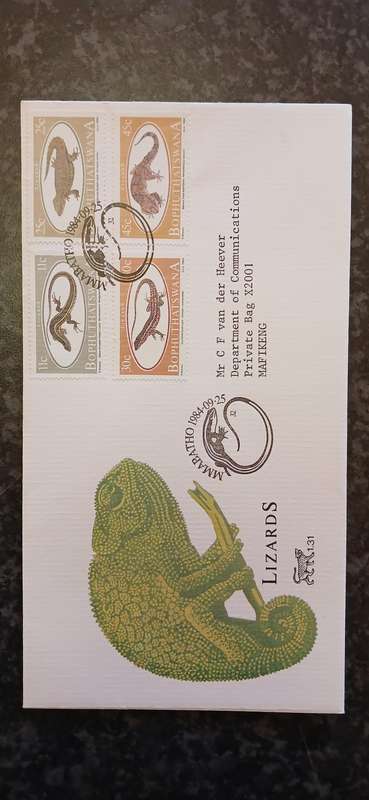 BOPHUTHATSWANA 1984 LIZARDS