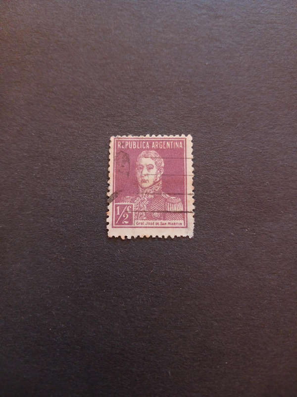 ARGENTINA 1924-33 DEFINITIVE ISSUES- GENERAL SAN MARTIN WITHOUT PERIOD AFTER VALUE