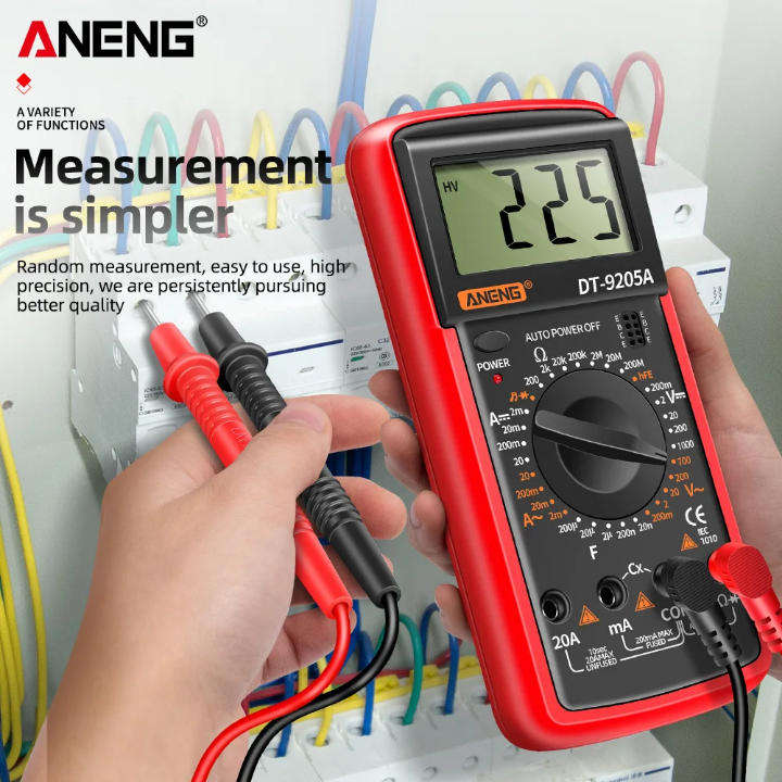 Hand held digital multi-meter Dt9205A ANENG
