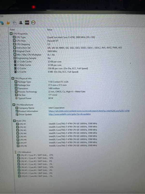 Intel Core i7 4790 Combo