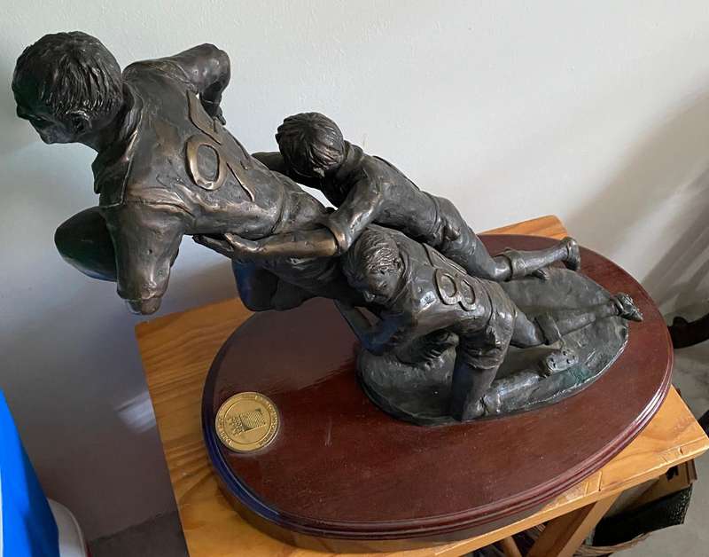 Harry Johnson - 1995 RWC Bronze Sculpture of Francois Pienaar