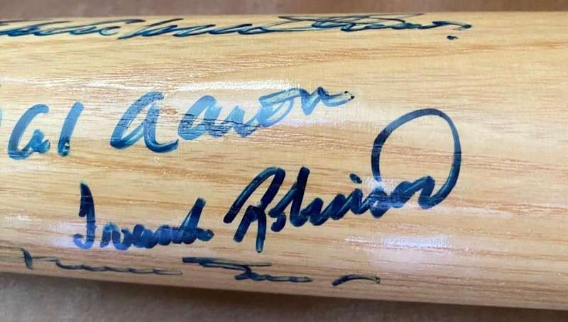 Hank Aaron Hall of Famers Baseball Bat - Autographed