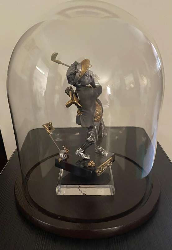 Frank Meisler Golfer Metal Sculpture