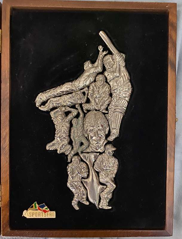 Jonty Rhodes Silver Plated Puzzle - autographed by Jonty and Madiba
