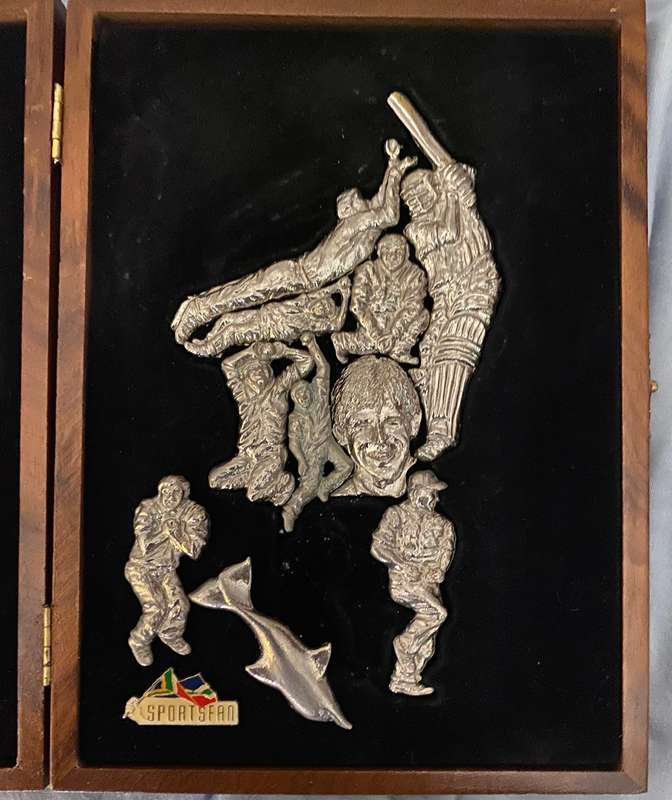 Jonty Rhodes Silver Plated Puzzle - autographed by Jonty and Madiba