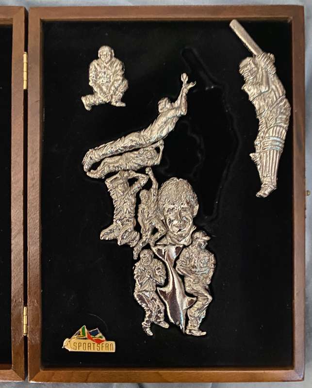 Jonty Rhodes Silver Plated Puzzle - autographed by Jonty and Madiba