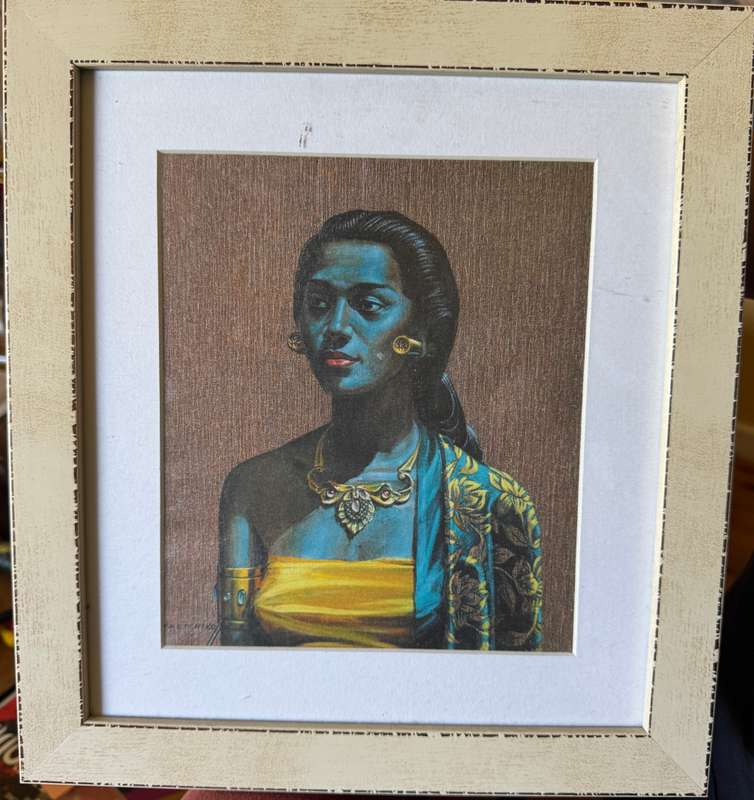 Prints of Tretchikoffs paintings Crayfish sellers x2 and Balinese Girl sold as a collective