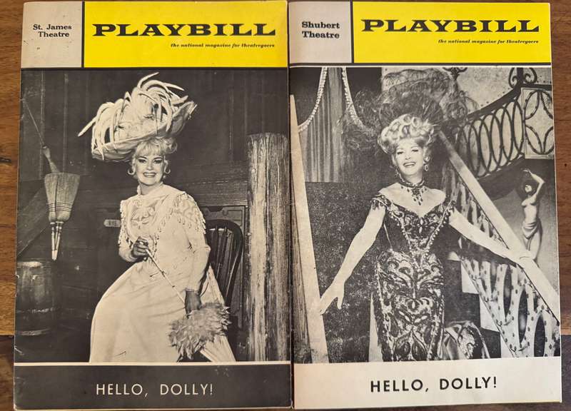 Two Betty Grable Hello Dolly Playbills (different covers for each)