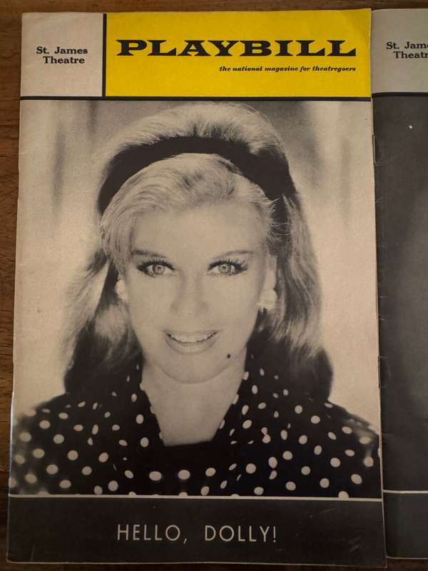 Ginger Rogers Playbills in Hello Dolly-Three Hello Dolly Playbills (different covers)