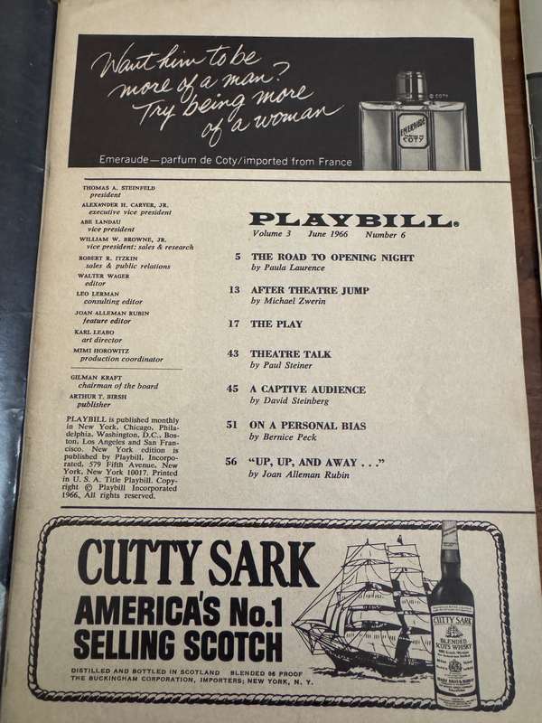 Ginger Rogers Playbills in Hello Dolly-Three Hello Dolly Playbills (different covers)