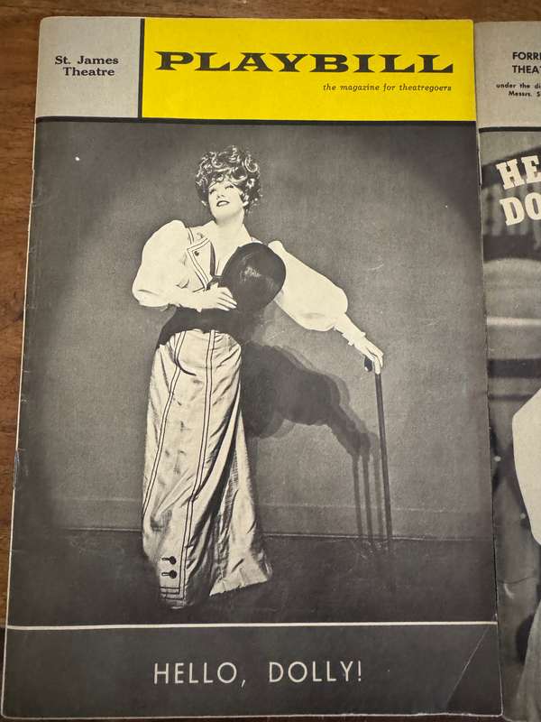 Ginger Rogers Playbills in Hello Dolly-Three Hello Dolly Playbills (different covers)
