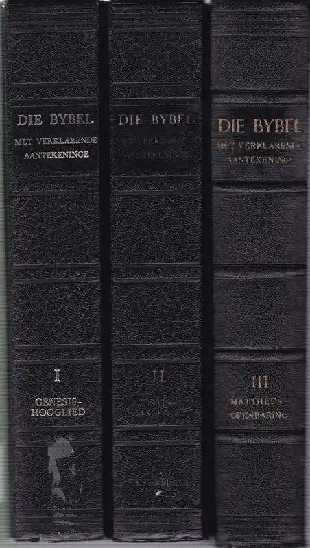 Die Bybel 1933/53 met Verklarende Aantekeninge (Volledige stel van 3 )
