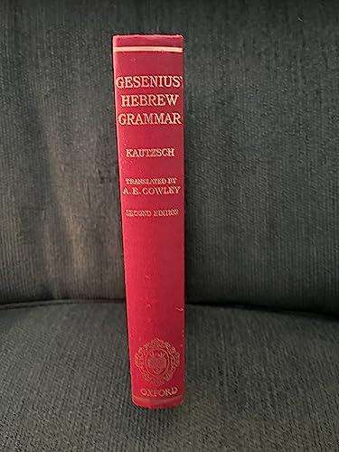 Gesenius' Hebrew Grammar 2nd English edition