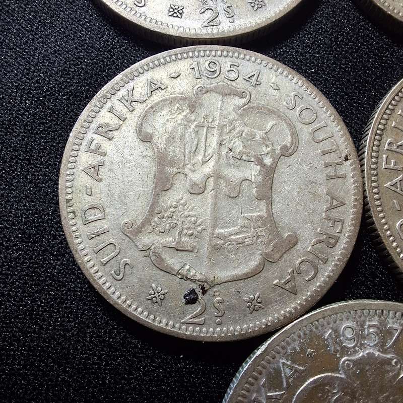 1951 to 1958 2 Shilling Coins
