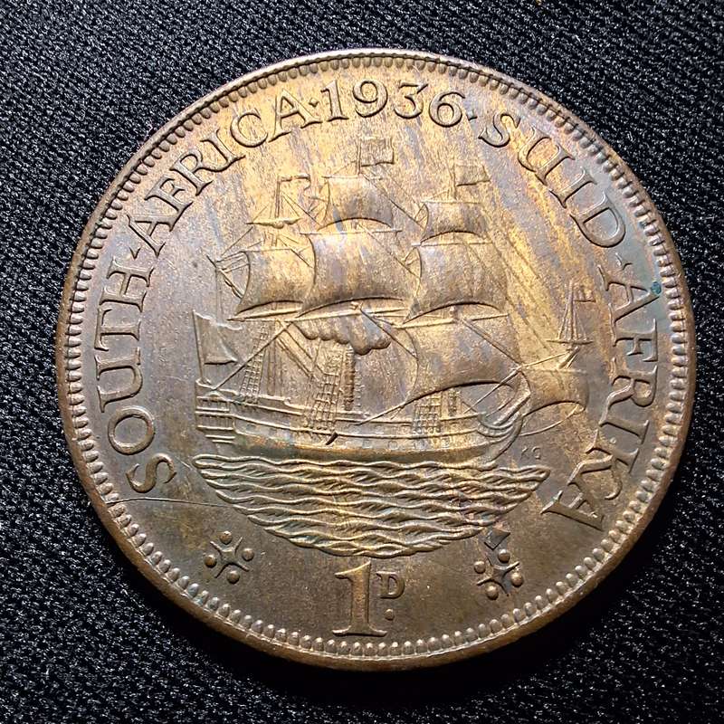 1936 South Africa 1D Coin - High Grade