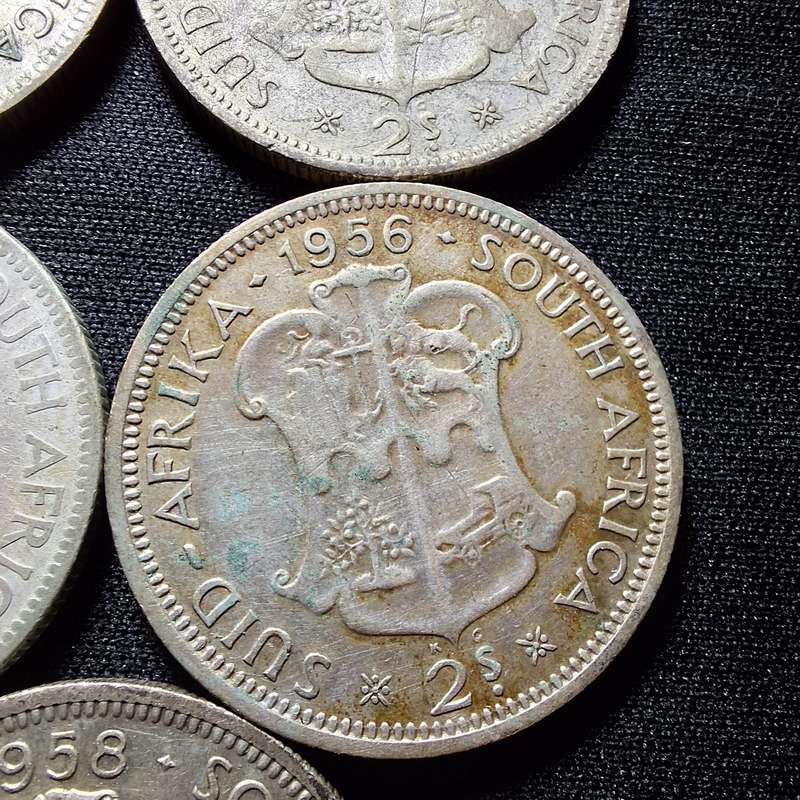 1951 - 1958 South Africa 2 Shilling Coins