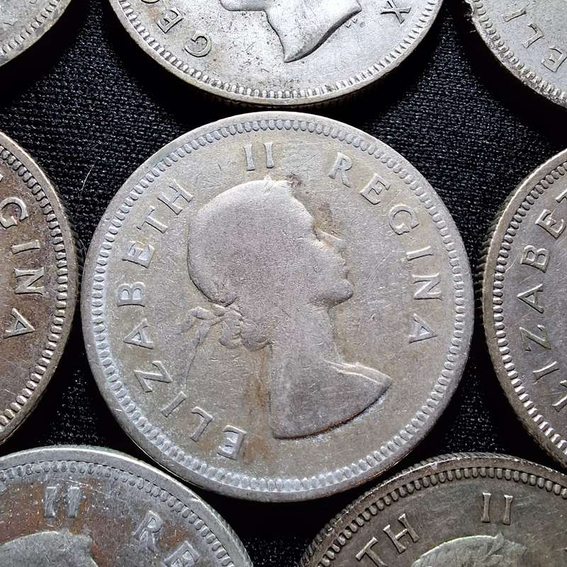 1951 - 1958 South Africa 2 Shilling Coins