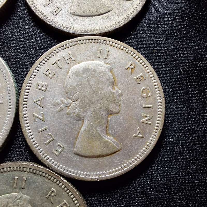 1951 - 1958 South Africa 2 Shilling Coins